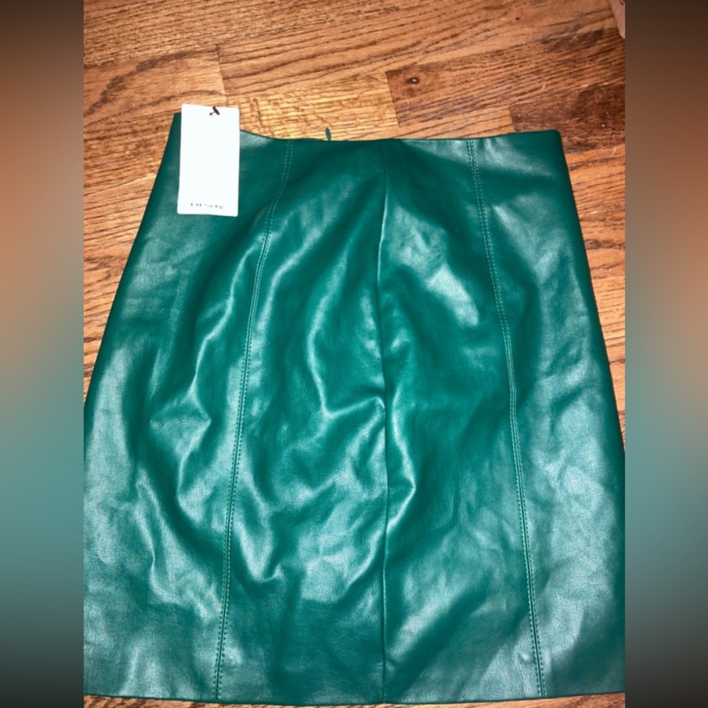 Orasay European Green Leather Skirt